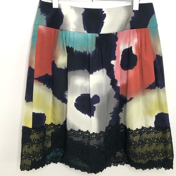 Anthropologie Dresses & Skirts - Anthro Liefsdottir Watercolor Silk Floral Skirt 4